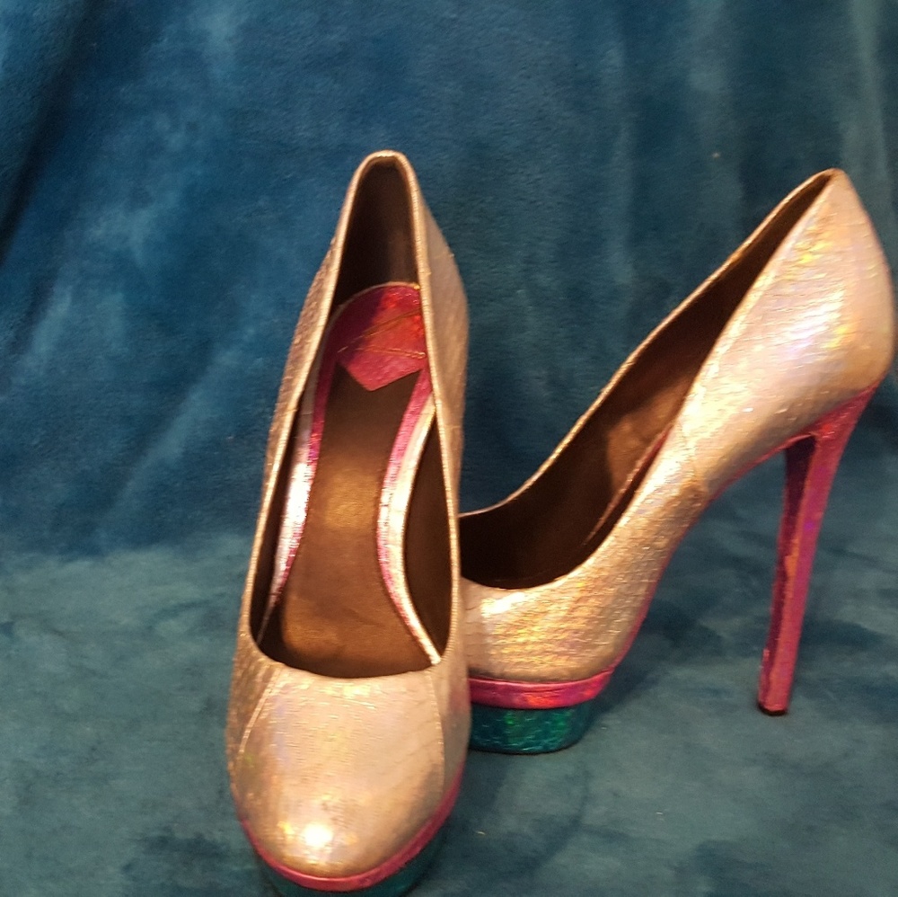 Brian Atwood multicolor stiletto pumps